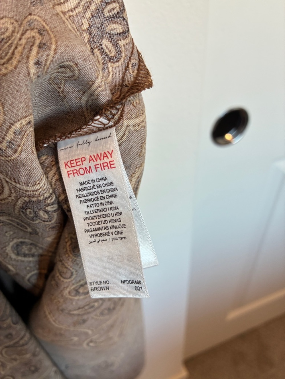 Never Fully Dressed Brown Paisley Long Sleeve Dress - Picture 15 of 16